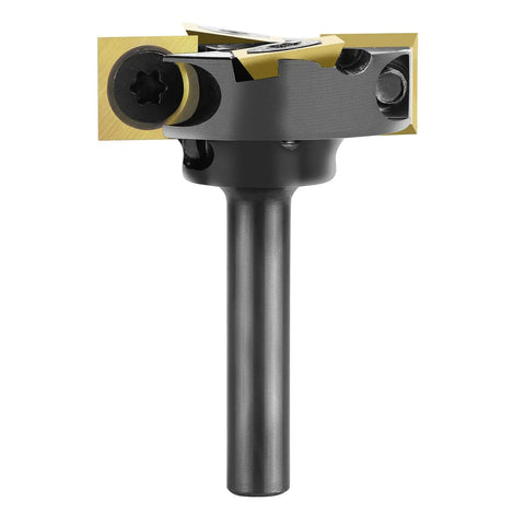 Two Plus Two Flute Slab Flattening Router Bit With One Quarter Inch Shank And One And One Quarter Inch Cutting Diameter Carbide Insert