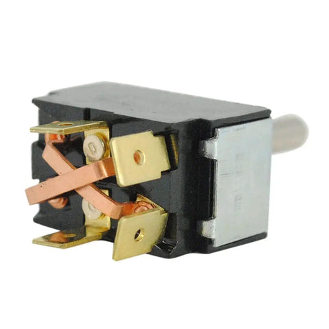 PowerFold Electric Deck Lift And Height Adjustment Toggle Switch 2P 2 Position For Front Mount Mowers Genuine Replacement Part OEM 184084 Grasshopper Compatible, side view.