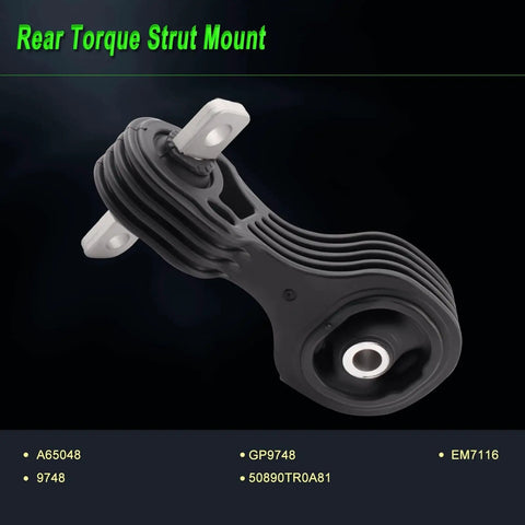 Rear torque strut mount from the Engine Motor Mount Set For Honda Civic 2012 2013 2014 2015 1.8L replacement kit