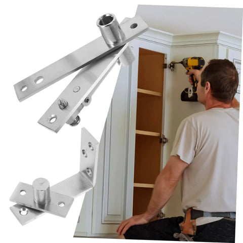 Stainless Steel Hidden Door Bookcase Hinges For Heavy Duty Cabinets And Doors With Rotating Shaft Torque Invisible Pivot System Corrosion Resistant Built Tough For Large Panels And Concealed Installations in use