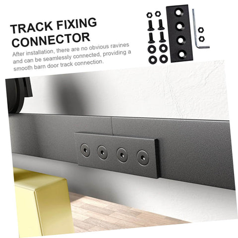 Track Connecting Plates For Barn Door Hardware Two Pack No Sweat Easy Install Carbon Steel Flat Mending Plates Bracket Connectors