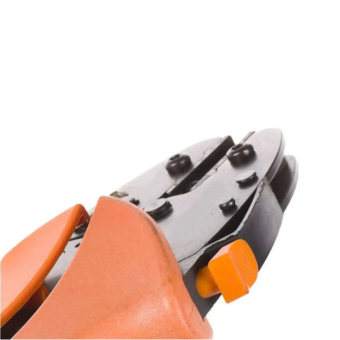 Close-up of Labor Saving Crimping Pliers for Bare Terminals 0.5 to 10 mm2 Wiring Crimp Tool, high carbon steel jaws