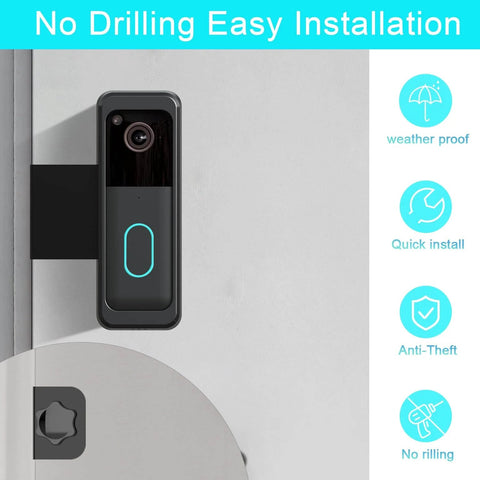 Anti Theft No Drill Door Mount For Blink Video Doorbell Camera 2Nd Gen 2025 Easy Install Bracket Not For 1St Gen 2022 Secure