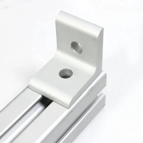 10 Pack 1515 Series Aluminum Inside Corner L Bracket Connector for Extruded Aluminum 2 Hole 1.5x1.5x1.31 in body on extrusion
