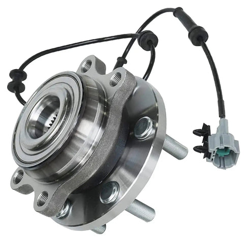 Two Front Wheel Bearing Hubs Assembly Kit Direct Replacement For 2005 Through 2019 Nissan Frontier Pathfinder Xterra And Suzuki Equator 4WD Only Includes Two Front Hubs With Six Bolt ABS Senso Compatible For Front Axle Replacement