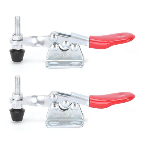 Heavy Duty Toggle Clamp 2 Pack Hold Down Fixture With Quick Clamping Tool For Welding Electronics And Equipment Installation 30 Kg Holding Capacity Sturdy Iron And Plastic Construction Ergonomic Handle