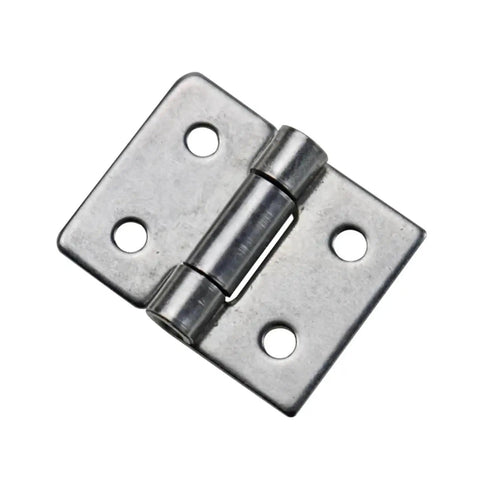 Stainless steel damping torque hinge for electrical cabinet; front view, mounting plate, four holes, Amazon, 1 piece