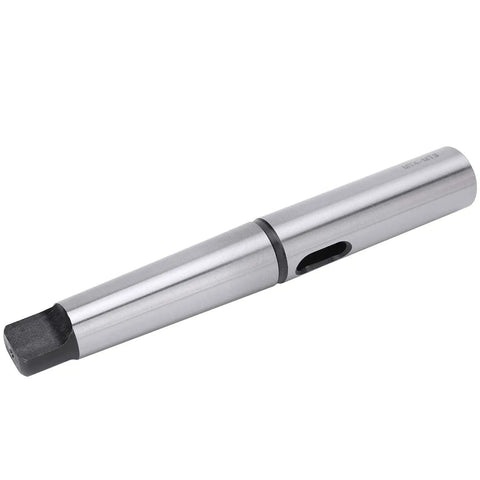 Cloimei MT4-MT3 Morse taper drill sleeve adapter, side view, precision ground high-speed steel, silver