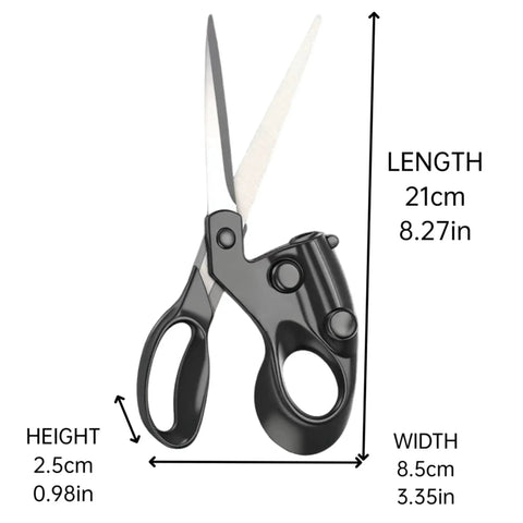 Pro Laser Guided Fabric Scissors for Precise Cuts, Infrared Guide and Light Assist, Fast Direct Cutting for Fabric and Paper Art.