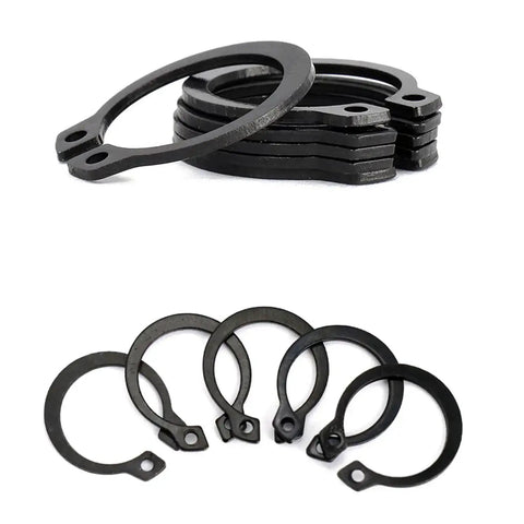 10 Pack External Retaining Rings C Clip Set 30 To 48Mm 65Mn Alloy Steel Circlips for appliances and machinery, black finish