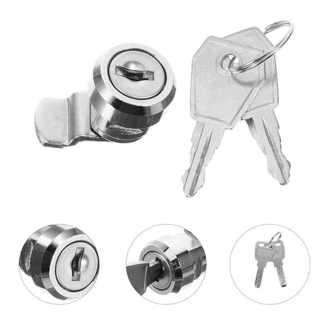 Electrical Panel Lock With Keys For Cabinets And Cash Registers, Keyed Alike Design, shown with stainless steel construction