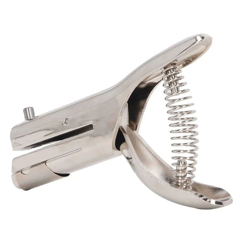 Heavy Duty Handheld Hole Punch With All Metal Construction That Delivers 6mm Holes Through Up To 20 Sheets, side view