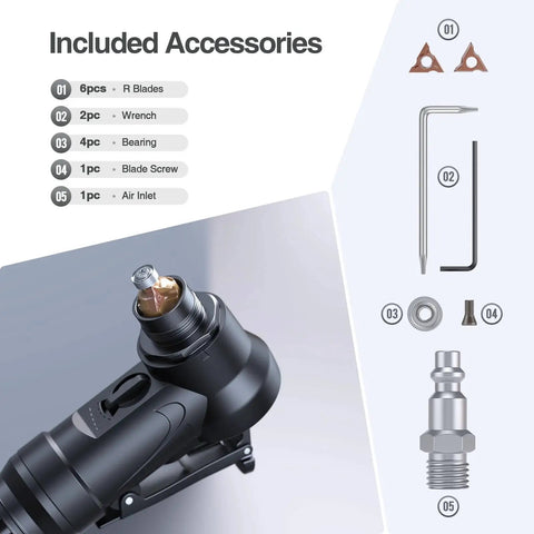 Portable Pneumatic Chamfering Tool For Wood Beveling And Deburring Mini Carpenter Grinder accessories overview.