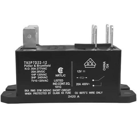 Image of Beefy 12V DC 30A General Purpose DPST NO Relay For PCB And Panel Mount High Power Switching For Heavy Load Applications Pack Of 2