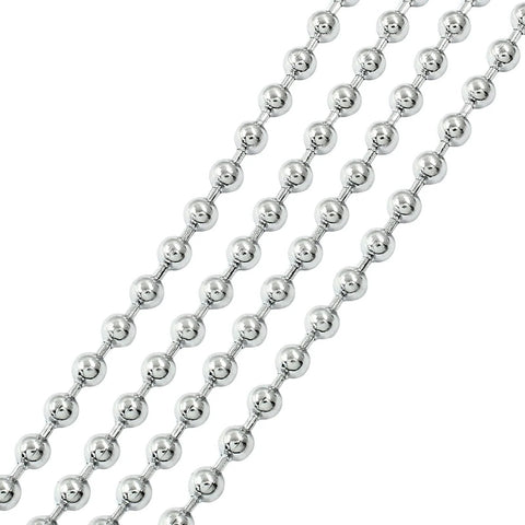 Stainless Steel Ball Chain Extension For Window Blind Vertical Replacement 10 Feet Beaded Pull Chain 4 5mm With 10 Connectors