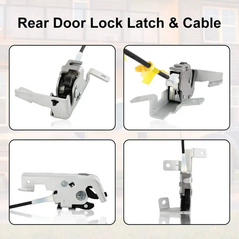 Ford F150 Left Side Door Rear Lock Latch Actuator Cable Assembly Set Upper And Lower For 2004 2008 Extended Cab Direct Replacement