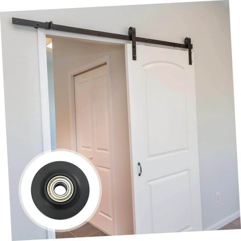 Premium Barn Door Hanging Pulley Wheel Kit With Bearing For Smooth Sliding Doors Low Noise Operation Thick Durable Wheel