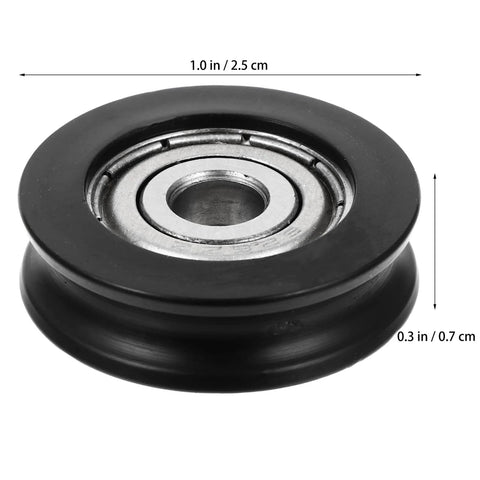 Sliding Barn Door Wheel Nylon Pulley With U Groove For Cabinet Closet And Window Doors 1.06 Inch Roller Bearing
