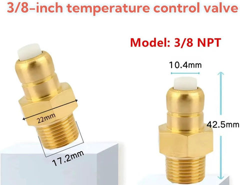 Thermal relief valve 3/8 in NPT brass body for pressure washer pump, Amazon brand