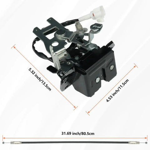 Toyota Sequoia Rear Trunk Lock Actuator Replacement For 2001 To 2007 SUV Tailgate Latch dimensions