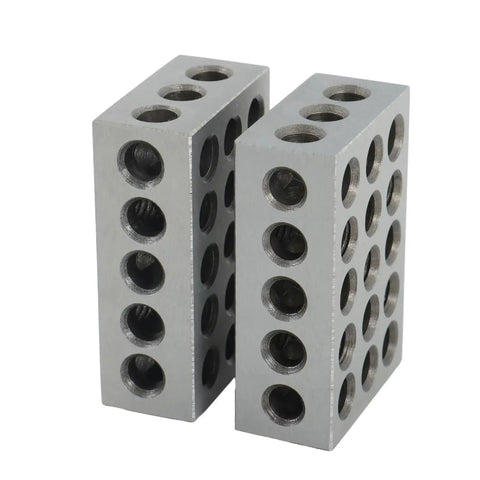 Parallel Block Set 1 X 2 X 3 With 23 Holes And 0.0003 Inch Machinist Tolerance For Milling Machines, hardened steel blocks