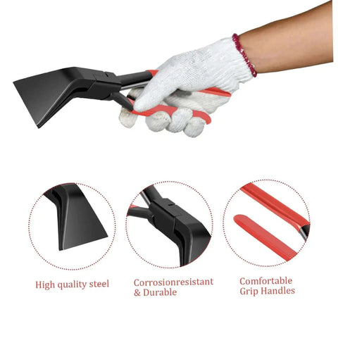 Sheet Metal Pliers And Bender For 45 Degree Bends 60mm Wide Built Tough Pro Grade With Non Slip Handle shown in hand