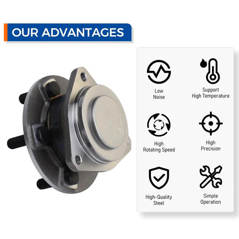 Image of 2 Pack Front Wheel Hub And Bearing Assembly 513325 For 2012 To 2020 Chrysler 300 Dodge Challenger And Charger RWD 3.6L 5.7L