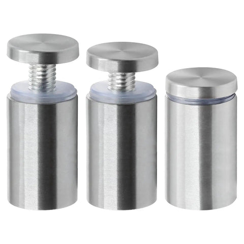 12 Pack Stainless Steel 1 Inch By 2 Inch Wall Sign Standoff Screws For Acrylic Wood Glass Plexiglass Displays Silver Finish
