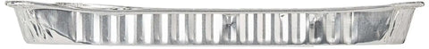 Side view of Pack Of 25 Quarter Size Aluminum Foil Cake Pans Heavy Duty And Extra Sturdy For Bake Sales, Events And Easy Food Transport