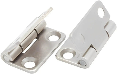 Compact 1 Inch Self Closing Cabinet Hinge Six Pack with friction hold and 320 degree rotary steel damping shown front view