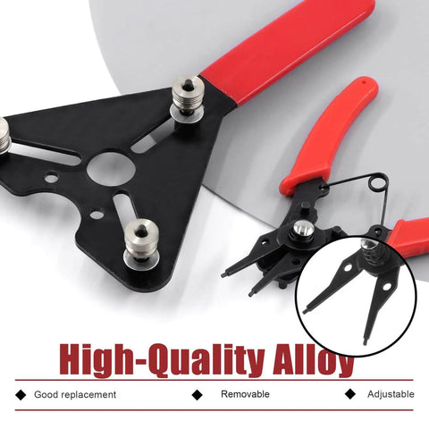 Heavy Duty Auto Clutch Holding Tool Kit With Adjustable Clutch Holder Snap Ring Pliers 4 Interchangeable Jaws close-up
