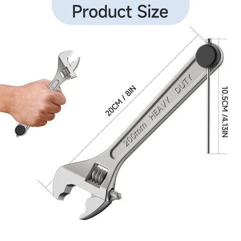 Knuckle Bender Door Hinge Tool With Built In Hinge Pin Remover Heavy Duty Steel Realignment Tool showing size dimensions
