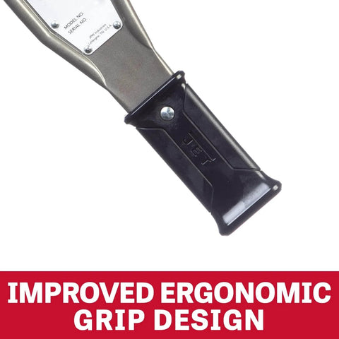 Close-up of ergonomic handle on Three Quarter Ton Lever Hoist With 10 Ft Lift JLP-075A-10, highlighting grip and durability.