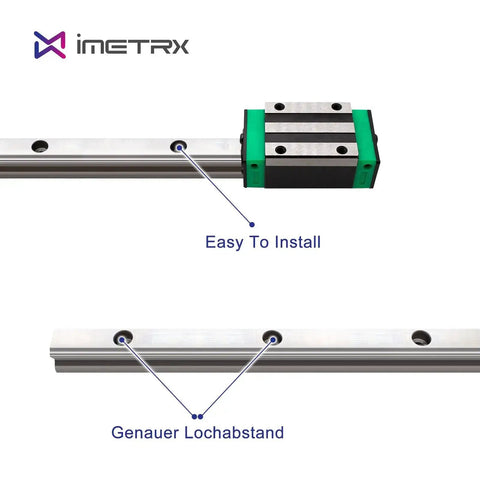 HGR15 Linear Guide Rail Kit with 300mm rail and HGH15CA bearing block for precision motion in CNC and 3D printer applications, easy to install.