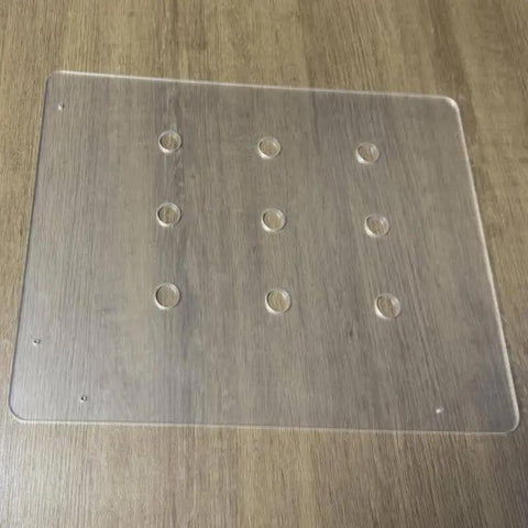 Transparent Acrylic Dog Hole Router Template Jig for Woodworking Pro Grade One Quarter Inch Thick Precision Drill Guide