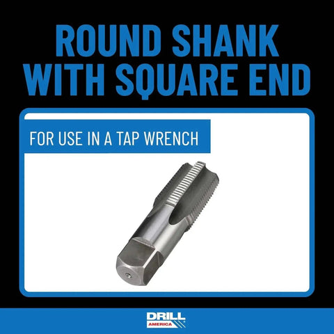 1/8 In NPT Pipe Tap And R HSS Drill Bit Set In Carbon Steel, Black Oxide Finish, POU Series For Rethreading Damaged Pipe