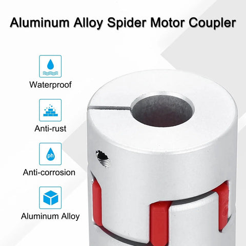 Aluminum Shaft Coupling 10mm To 10mm Flexible Spider Coupler With Jaw Length 30mm Diameter 25mm For 3D Printers CNC Routers