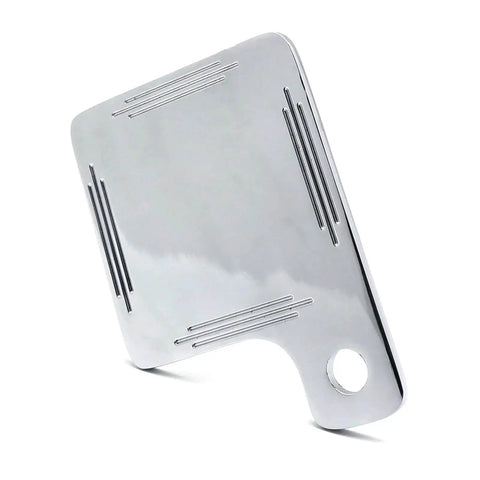 Universal Motorcycle License Plate Bracket for Renewal Tag and Inspection Tag Mount, Chrome Billet Aluminum by HASkulle