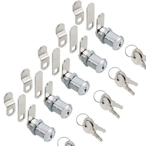 Keyed Alike Cabinet Cam Locks For Tool Boxes, RV Compartments, Mailboxes And Vending Machines, 1 1/8 Inch Cylinder