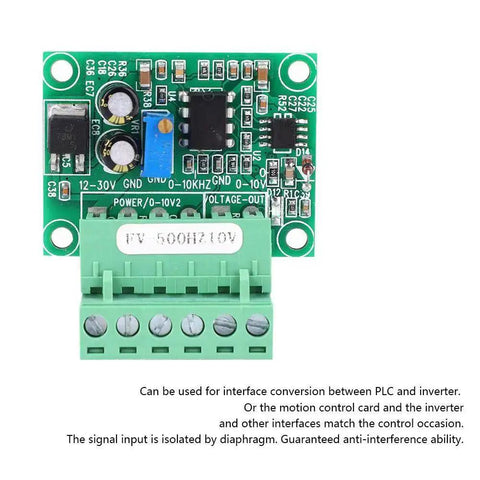 0 To 500 Hz To 0 To 10 V Frequency To Analog Converter Module For PLCs And Motion Controllers, top view display