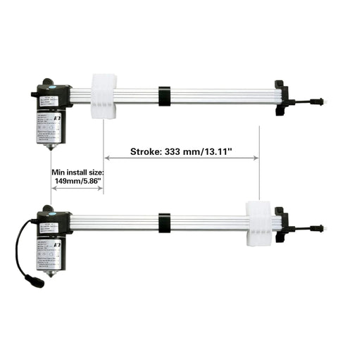 Power Recliner Lift Chair Actuator KDPT007-10 Replacement For KDPT005-2 with Kaidi Brand Motor, 333mm stroke view