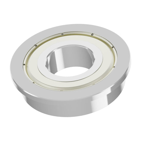 Flange ball bearing, chrome steel, double shielded, 3/16 in bore, 1/2 in OD