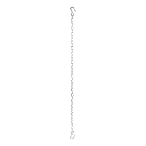 48 Inch Trailer Safety Chain With Three Eighths Inch S Hooks, Grade 30 Chain, Two Thousand Pound Break Strength For Towing