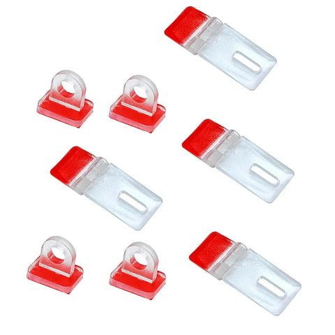 Clear 4 Pack Self Adhesive Latches Tiny Plastic Hinges for Cabinets Crafts Aquariums Glass Tile Projects, Easy Install and Secure Closure, Transparent 0.43 X 0.35 X 0.51 Inches.