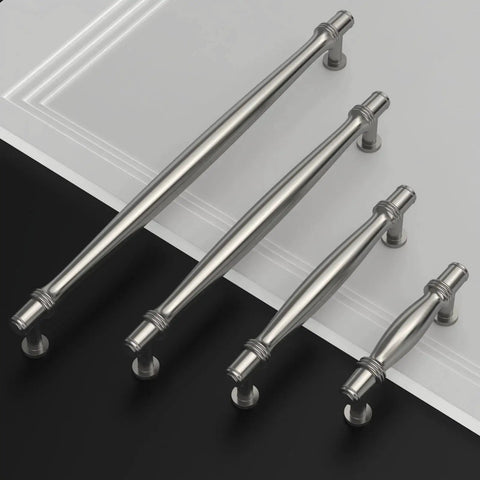 10 Pack Brushed Satin Nickel Cabinet Pulls With 5 Inch Hole Centers For Cabinets Cupboards And Drawers Durable Kitchen Hardware