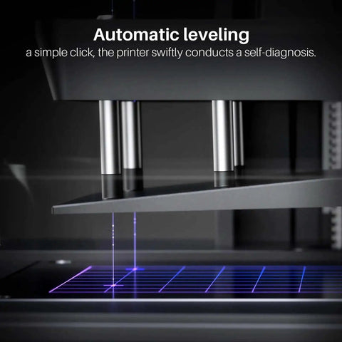 Mars 5 Ultra Resin 3D Printer With 7 Inch 9K Mono LCD auto leveling feature demonstration