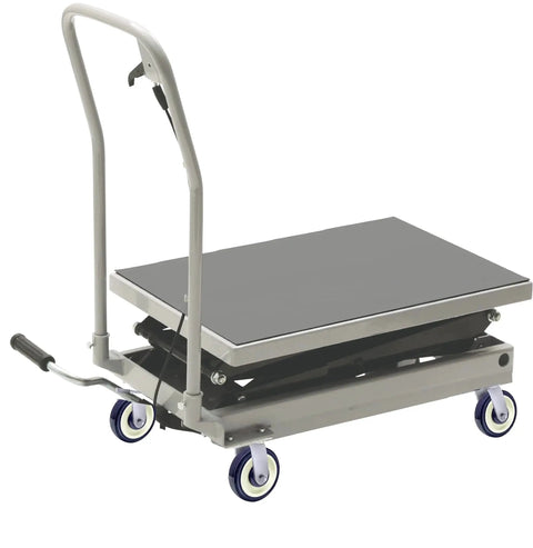 Platform cart with 5 Inch Polyurethane Shopping Cart Wheels Four Pack With Stepped And Full Tread Face And Double Ball Bearing Heavy Duty 1400 Lb Capacity Replacement Carts For Grocery Stores And Restaurants Smooth Rolling Durable Construction, side view.