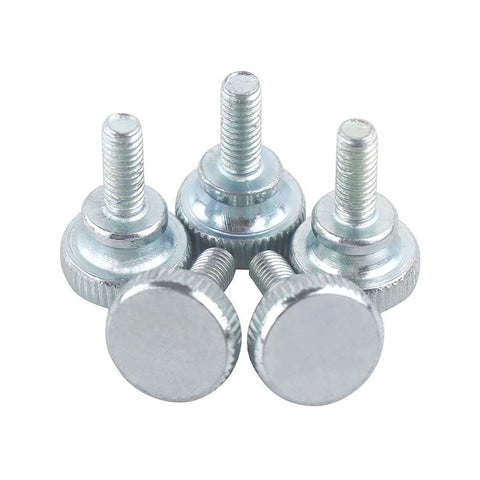 10 Pcs Knurled Thumb Screws M4 x 6mm For TV And Monitor Mounts VESA Screws Fully Threaded Zinc Plated Round Knurled Head Grip Fasteners