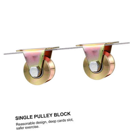 Heavy Duty Track Wheel Pulleys Set, Steel Sliding Gate Roller For Smooth Quiet Doors, V Groove Wheel Design, shown on rail