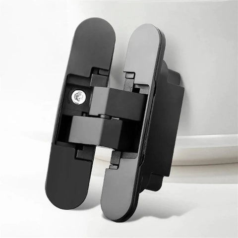 Invisible Cross Hinge 180 Degree Concealed Folding Door Hinge For Cabinets And Cupboards Adjustable Silver Hardware Hidden